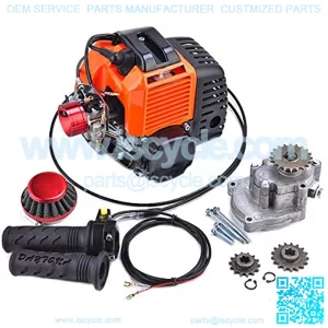 49cc 2 stroke Gas Scooter Engine Throttle CGrip Kit W/Racing Air Filter for ScooterX EVO Pep Boys Stand Up Scooter Bicycle Motorized DIY