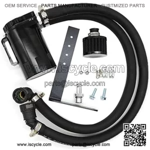 05032 Engine Oil Breather Pot with Air Filter # Black