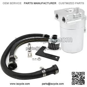 05032 Engine Oil Breather Pot with Air Filter # Silver
