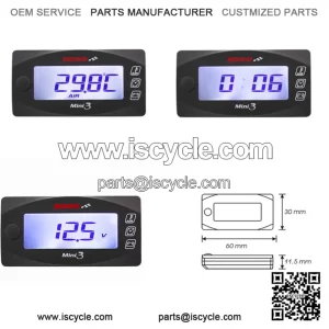 digital thermometer blue Koso mini 3 z czujnikami