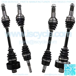 Set of 4 Front and Rear ATV CV Axle Drive Shaft Assembly Replacement for 2003 2004 2005 2006 2007 2008 Yamaha YFM660F Grizzly 4x4
