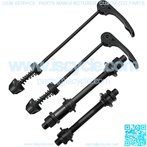 1 Pair Bike Quick Release Axle Skewer Bicycle Hub Parts, Front & Rear Axle Hollow Shaft Kit Replacement for Road Bike, Mountain Bike, MTB, BMX