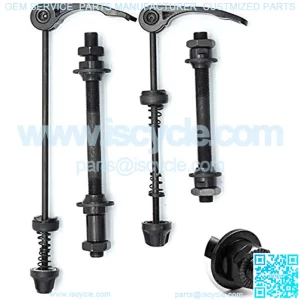 Quick Release Bicycle Hub, Road Mountain Bike Front & Rear Axle Hollow Shaft Set with Standard Spacing (1 Pair, 4 Piece)