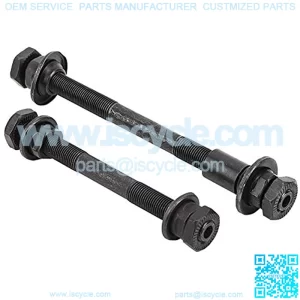 Bike Axle, 1 Pair Steel Quick Release Front and Rear Axles Hollow Hub Shaft Replacement for Mountain Bicycle
