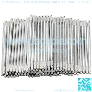 100 PCS 2x50mm Stainless Steel Shaft Round Rod Axles with Notched Ends for DIY Toy RC Car Helicopter Model Part