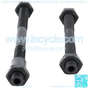 1 Pair Bike Axle, Durable Steel Axles Hollow Quick Release Shaft Hollow Hub Shaft Front and Rear Axle 108mm/145mm for Mountain Bike