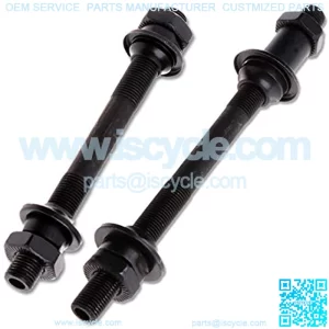 1 Pair Durable Steel Axles Hollow Quick Release Shaft Hollow Hub Shaft Front and Rear Axle for Mountain Bike