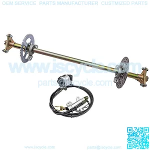 Rear Axle Shaft Kit with Brake Master Cylinder Caliper DRotor Assembly for Go Kart Quad Trike Drift Bikes