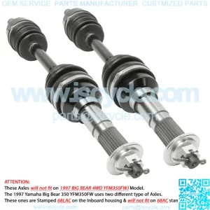 Front Right And Left CV Joint Axle for Yamaha Big Bear 350 YFM350FW 4X4 1997-99