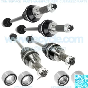 Front Rear CV Joint Axles W/ Bearing for Ranger 800 4X4 EFI 2010 2011 2013 2014