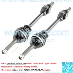 Front Left And Right Complete CV Joint Axles for Polaris Sportsman 500 4X4 2004