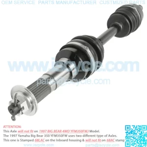 Front Right Complete CV Joint Axle for Yamaha Big Bear 350 YFM350FW 4X4 1997-99
