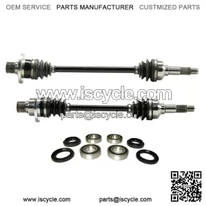 Rear Axle Pair with Wheel Bearing Kits for Yamaha Rhino 450 & 660 2004-2009