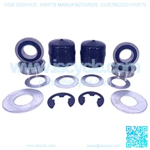 4PCS Front Wheel Bushing to Bearing Conversion Kit Replaces Craftsman, Sears, AYP, Poulan, 9040H - 9040-H - OEM Upgrade