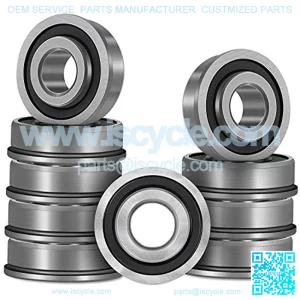 10 Pack Flanged Ball Bearing ID 1/2" x OD 1-1/8" For Lawn Mower, Wheelbarrows, Carts & Hand Trucks Wheel Hub, Replacement for Honda, MTD, 12118 ?? 324