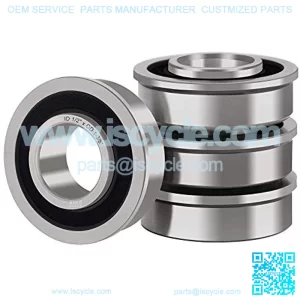 4 Pack Flanged Ball Bearing ID 1/2" x OD 1-3/8", Suitable for Lawn Mower, Wheelbarrows, Carts & Hand Trucks Wheel Hub, Replacement for Marathon, Exmark, Stens, Prime Line ?? Sunbelt.