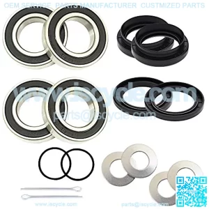 Bearing Y-ATV-FR-1009-5J1-15 Both Front Wheel Bearings and Seals Kit for Yamaha YFM660 Grizzly IRS 2002