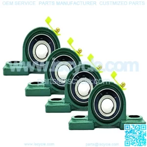 4PSC of UCP201-8 Cast Iron Pillow Block Mounted Bearings-1/2" Inch Inside Diameter w/Set Screw Loc
