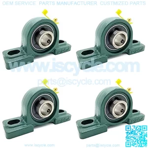 Cast Iron Pillow Block Mounted Bearings - 3/4" inch Inside Diameter w/Set Screw Lock 4psc of ucp204-12