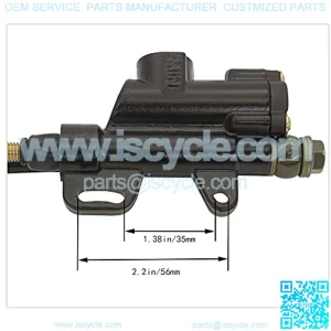 Rear Brake Master Cylinder Caliper Assembly for 50cc 70cc 90cc 110cc 125cc Chinese ATV Quad Scooter Foot Rear Brake assembly Compatible with TaoTao Motorsports 4 Wheeler ATV Quad Scooter