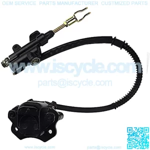 Rear Brake Master Cylinder Caliper Assembly for 50cc 70cc 90cc 110cc 125cc Chinese ATV Quad Scooter Taotao 110cc Boulder B1 Coolster 3050HD