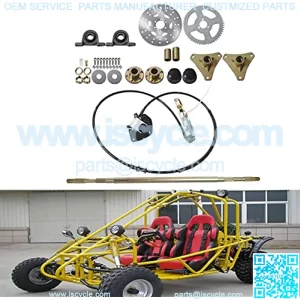 Go Kart Rear Axle Kit Brake Master Cylinder Disc Rotor Hub Replacement for Go Kart Drift Trike Cart ATV