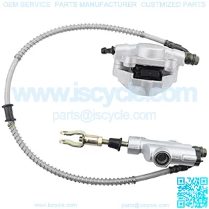 Rear Disc Brake Assembly Master Cylinder Caliper Replacement for 150cc 200cc 250cc Chinese ATV Quad