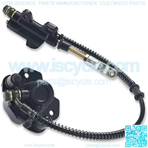 Rear Brake Caliper Master Cylinder Assembly for 50cc 70cc 90cc 110cc 125cc Chinese ATV Quad Taotao Boulder B1 Coolster 3050HD