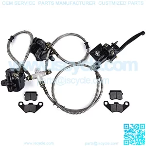 Front Dual Disc Brake Master Cylinder Hydraulic Caliper Assembly Replacement for Chinese 110cc 125cc 150cc 200cc 250cc ATV Four Wheeler Doom Buggy Quad Bikes