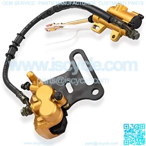 Rear Hydraulic Caliper Brake Master Cylinder Assembly for Chinese 50cc 90cc 110ccc 125cc ATV Dirt Bike Pit Bike Apollo SSR Taotao Roketa Sunl