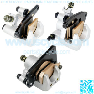 Front Rear Brake Caliper W/ Pad For Yamaha Kodiak 450 YFM450FA 4X4 2005-2006