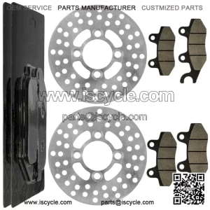 2 Front Brake Disc Rotor Pad for Yamaha Raptor 700 YFM700R YFM700 R 2006-2012 (For: Yamaha Raptor 700)