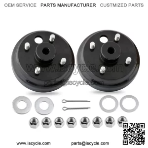 EZGO TXT Brake Drum/Hub Assembly with Lug Nuts for 1982-up Electric & 1982-1993 2 Cycle Gas Golf Cart Models Replaces OEM # 19186-G1P, 17298-G1, 17082-G2, 24-Teeth Star