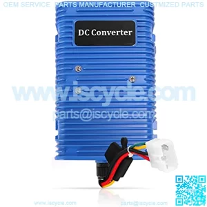 Universal Golf Cart Voltage Reducer DC Converter 36V or 48V to 12V, 30 Amp 360 Watts with Power Source