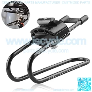 Bicycle Seat Shock Absorber Bike Saddle Suspension Device with Clear Scale for MTB Mountain Road Bike, Support Max Load: 220lbs, Spring Steel, Black