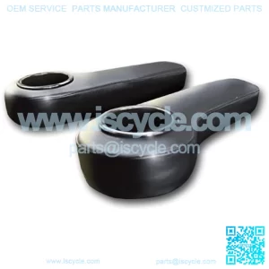 Golf Cart Rear Seat Armrest Cushion with Cup Holder (Set of 2)