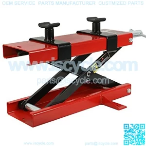 1100 LB Motorcycle Center Scissor Lift Jack Hoist Stand Bikes ATVs Scooter Crank Stand