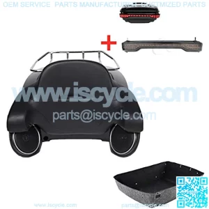 Trunk Rack Backrest W/Tail Light Speakers Fit For Harley Tour Pack Touring 14-Up