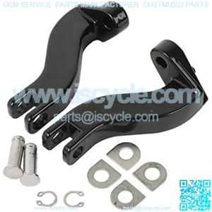 Black Passenger Rear Foot Peg Mounting Kits fits for Harley Davidson Touring 1993-2016(Replaces HD# 50198-97B)