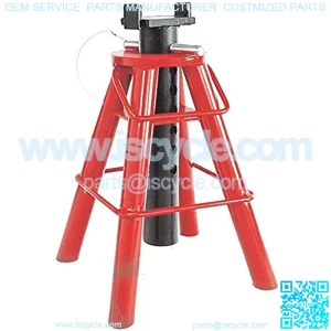Stand, Pin Type, 3309A - Heavy Duty 10 Ton Capacity, 17"x17" Base, 7 Height Positions, Large Support Saddles, Max Stability, Portable with Side Carry Handle for Use and More , Black