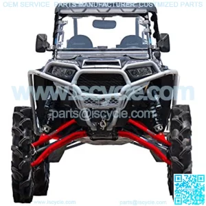 SuperATV 7-10" Heavy Duty Lift Kit for Polaris RZR XP 1000/4 1000 (2014+) - Red - Complete Kit with New Rhino 2.0 Axles, A Arms, Tie Rod Kit, Trailing Arms, Brake Lines, and More!