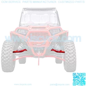 SuperATV (2) Upper High Clearance A Arms for 2014+ Polaris RZR XP 1000 / XP 4 1000 | Non-Adjustable | Red | 1.25?? Tubing 25% larger Than Stock!