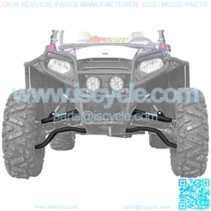 SuperATV 1.5" Black Forward Offset A Arms for 2009-2014 Polaris RZR S 800 | Fit up to 32" Tires | Unique Design Adds 2" Ground Clearance | 1.25?? Tubing 25% larger Than Stock!