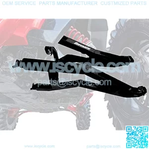 SuperATV High Clearance 1.5" Forward Offset Boxed A-Arms for 2018+ Polaris RZR XP Turbo S / 2019+ XP 4 Turbo S | Black | Made of 1/8 Inch Heavy Duty Steel Plating | Fit up to 34 Inch Tires
