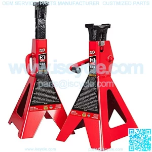 T43006 Torin Steel Jack Stands (Fits: SUVs and Extended Height Trucks): 3 Ton (6,000 lb) Capacity, Red, 1 Pair