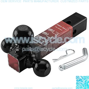 Trailer Hitch Receiver, Tow Hitch Receiver Tri Ball Mounts, 1-7/8, 2, 2-5/16 Inch Balls Fits 2 Inch Receiver,with Pin and Clip