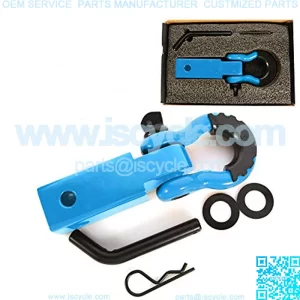 Receiver 2", 35,000 Lbs Break Strength Heavy Duty Receiver with 5/8" Screw Pin, 3/4 Shackle, Towing Accessories for Vehicle Recovery Off-Road, SkyBlue&SkyBlue