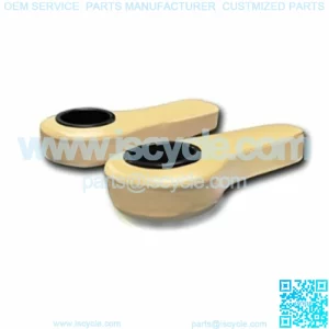 Golf Cart Rear Seat Arm Rests with Cup Holders - Beige