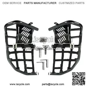 Suzuki LTZ 400 QUADSPORT Z (2003-2008) Propeg Nerf Bars Black Aluminum with Black Net