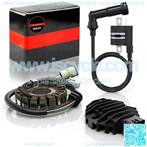 1PZ RY6-IS1 Stator Regulator Rectifier Ignition Coil Replacement for Yamaha Raptor 660R YFM660 R 2001 2002 2003 2004 2005